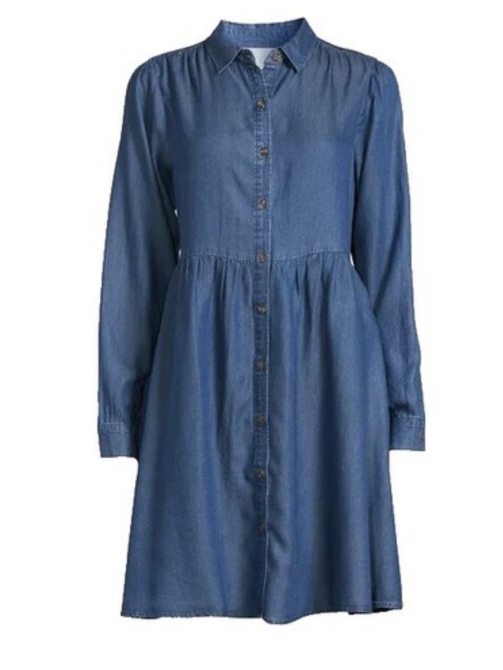 J. Crew Girls' Denim Button-Front Dress in Blue